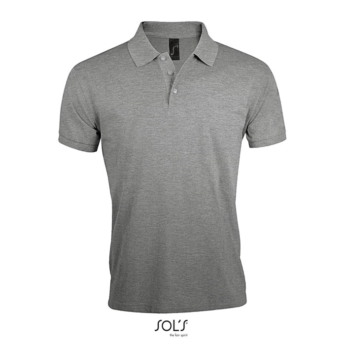 Polo homme publicitaire 200g - Prime Gris Chiné Ii